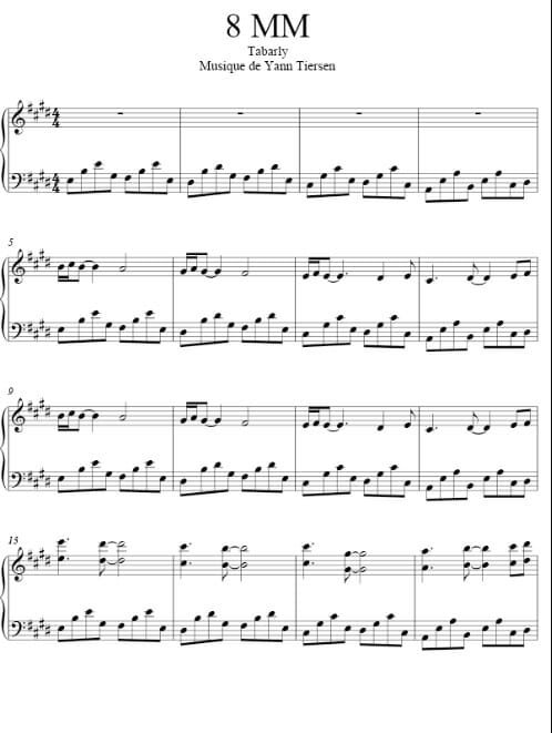 8 mm printable free sheet music for piano 