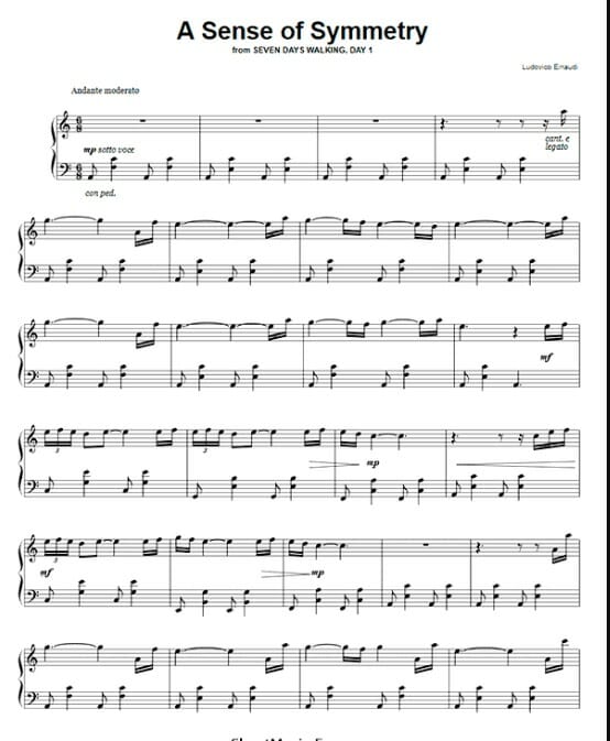 a sense of symmetry printable free sheet music for piano 