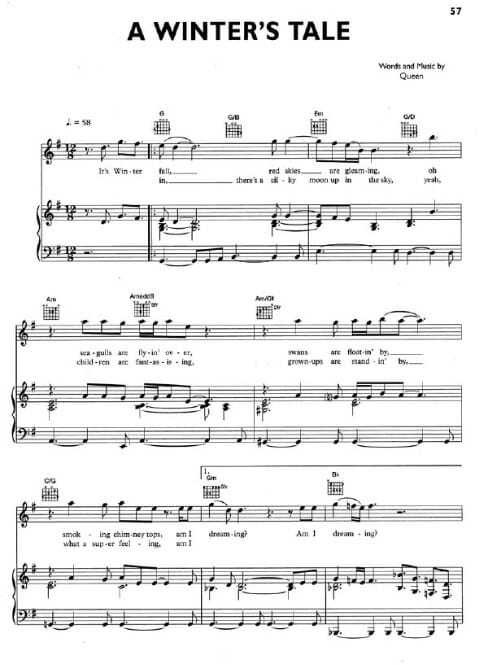 a winters tale printable free sheet music for piano 