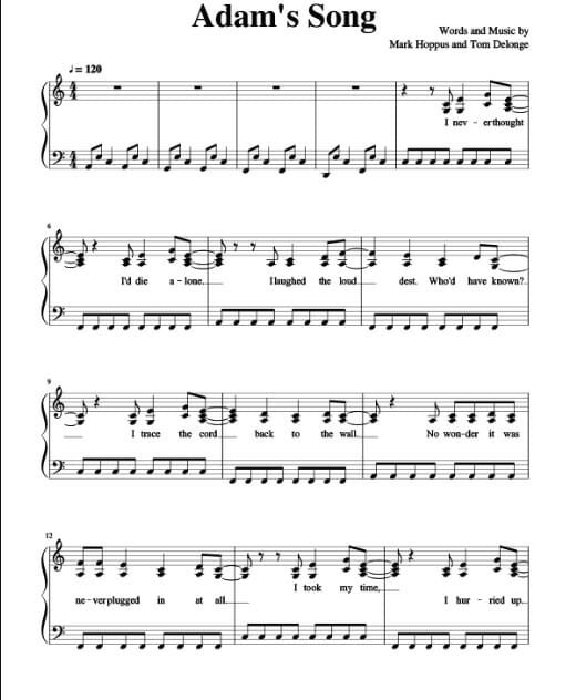 adams song printable free sheet music for piano 