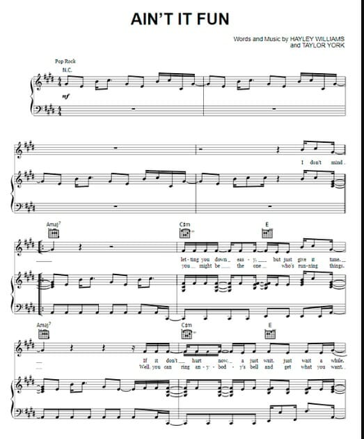 aint it fun printable free sheet music for piano 