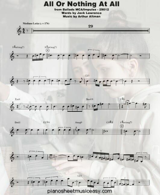 all or nothing at all printable free sheet music for piano 