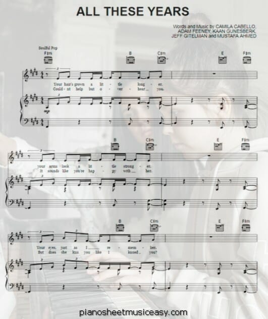 all these years printable free sheet music for piano 