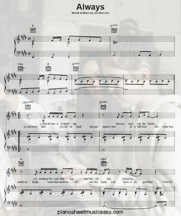 always printable free sheet music for piano 