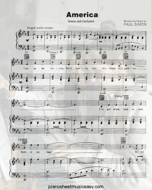 america printable free sheet music for piano 