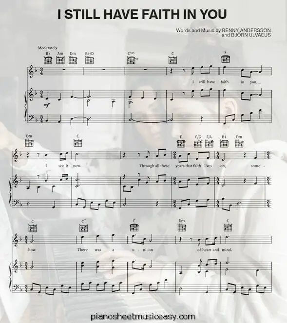 i still have faith in you printable free sheet music for piano 