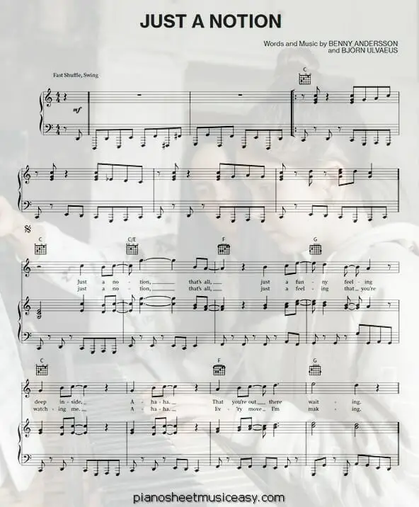 just a notion printable free sheet music for piano 