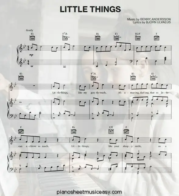 little things printable free sheet music for piano 