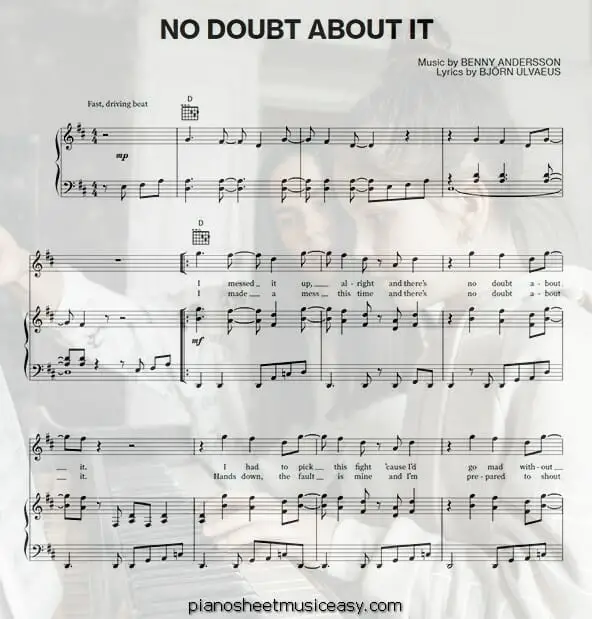 no doubt about it printable free sheet music for piano 