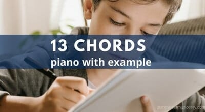13 chords piano with example