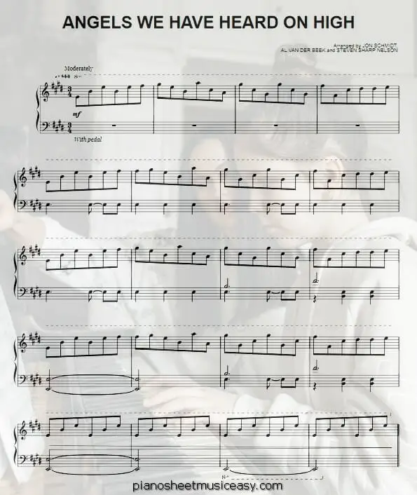 angels we have heard on high the piano guys printable free sheet music for piano 