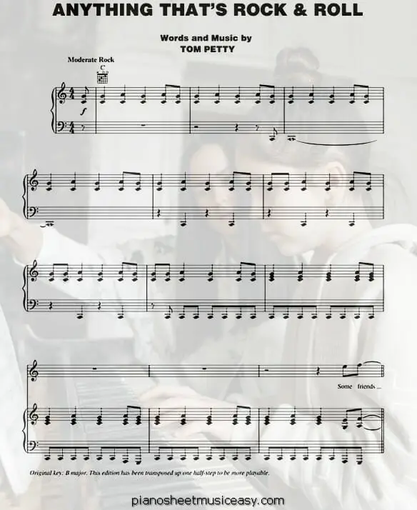 anything thats rock and roll printable free sheet music for piano 