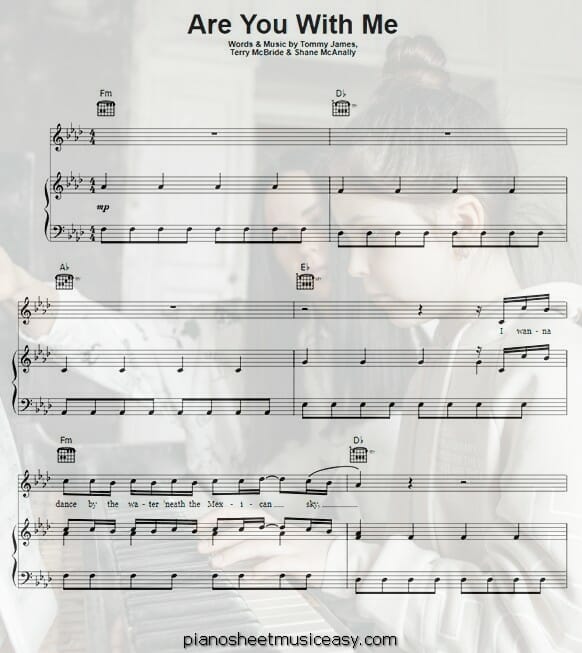 are you with me printable free sheet music for piano 