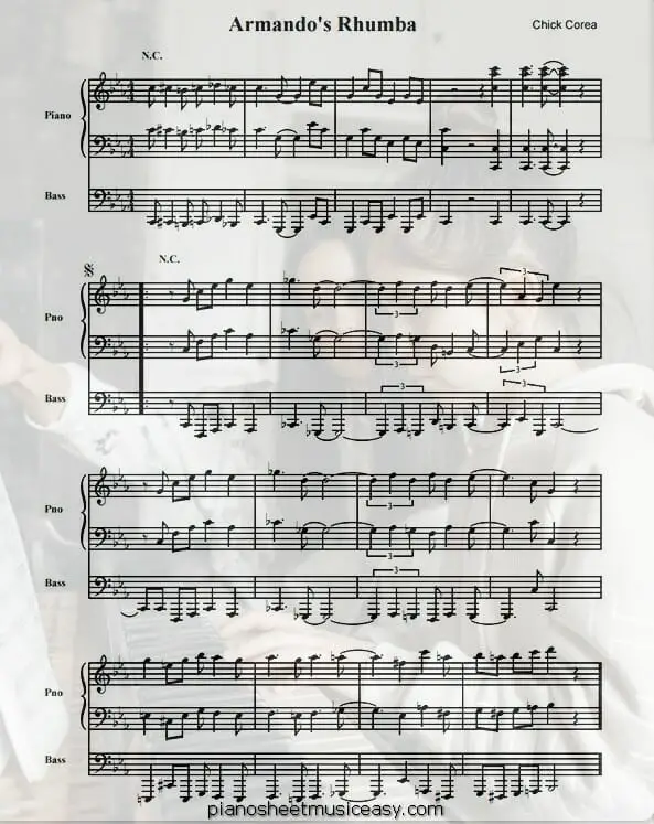 armandos rhumba printable free sheet music for piano 
