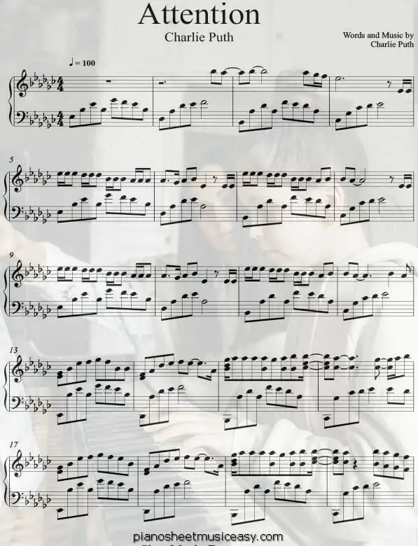 attention piano printable free sheet music for piano 