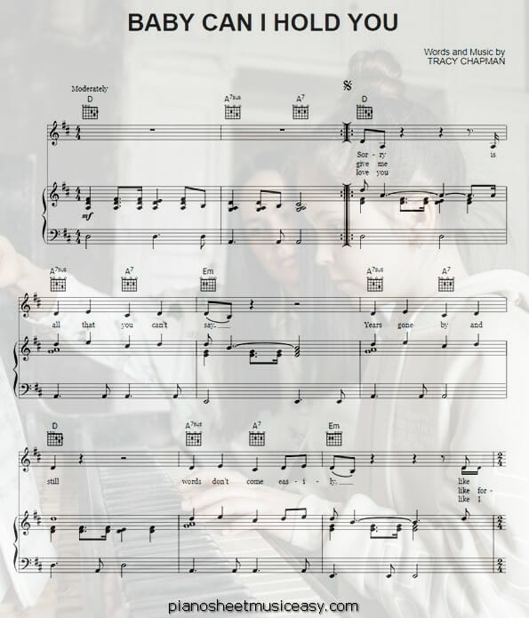 baby can i hold you printable free sheet music for piano 
