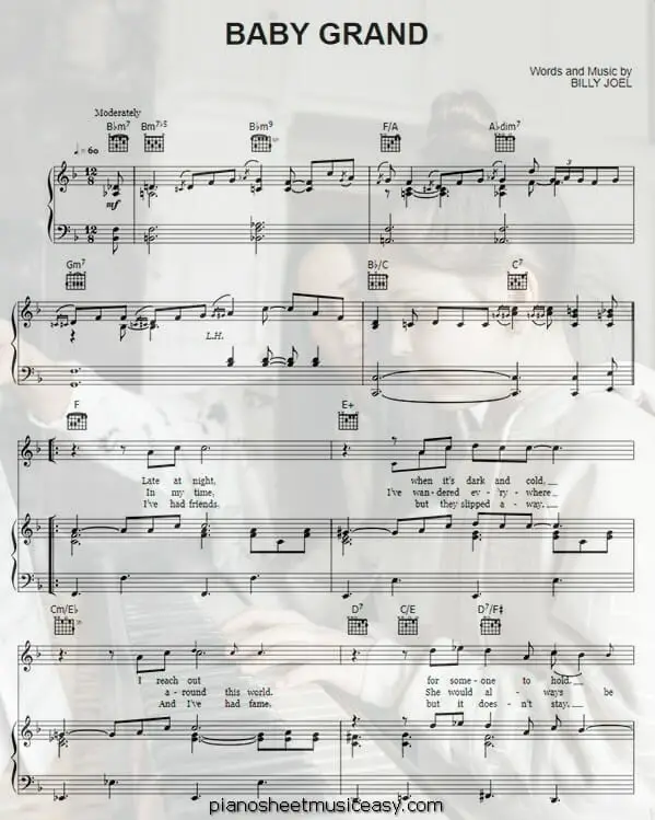 baby grand printable free sheet music for piano 