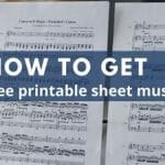 free printable sheet music for piano