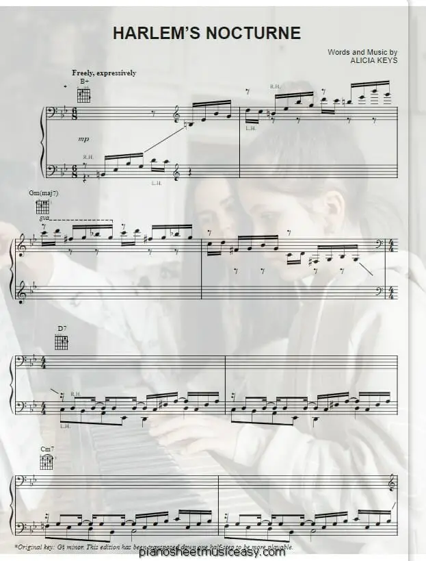 harlems nocturne printable free sheet music for piano 