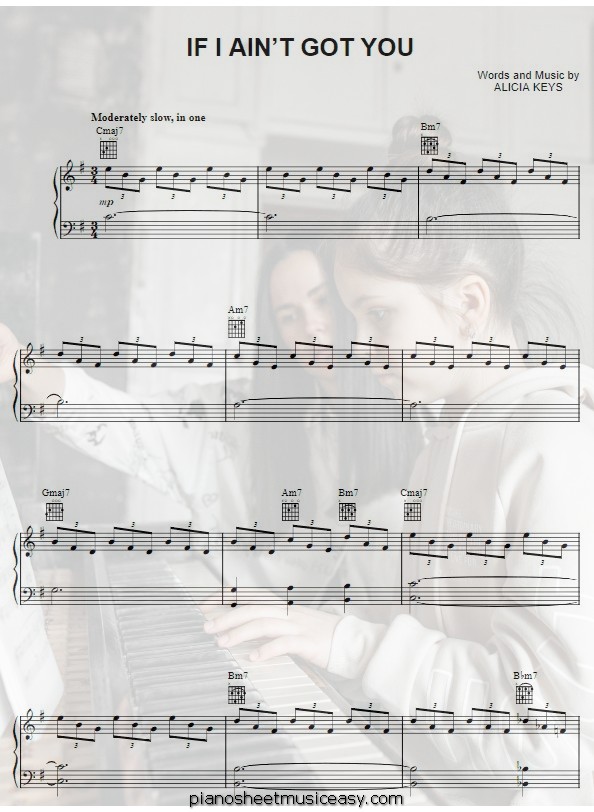 if i aint got you printable free sheet music for piano 