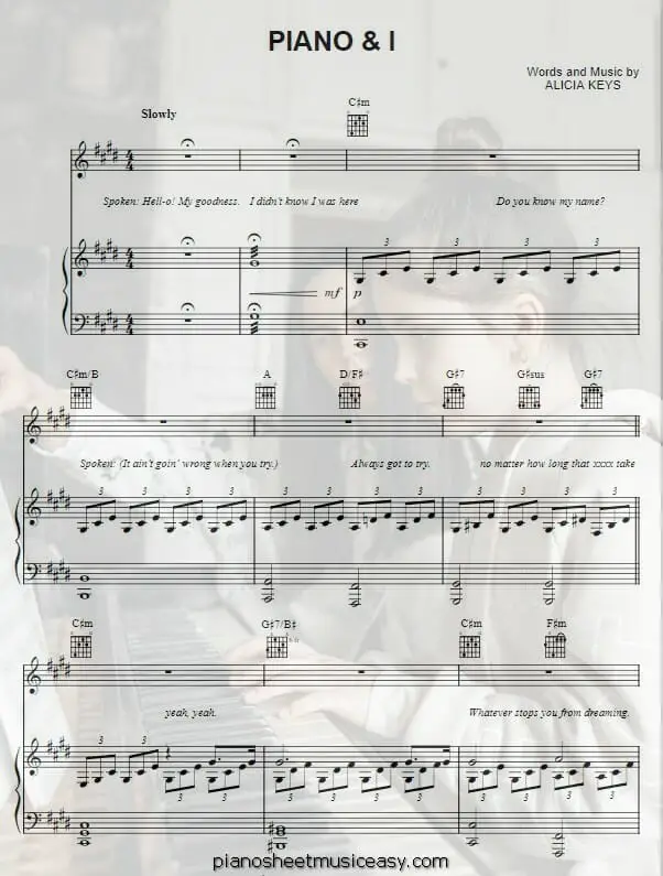 piano and i printable free sheet music for piano 