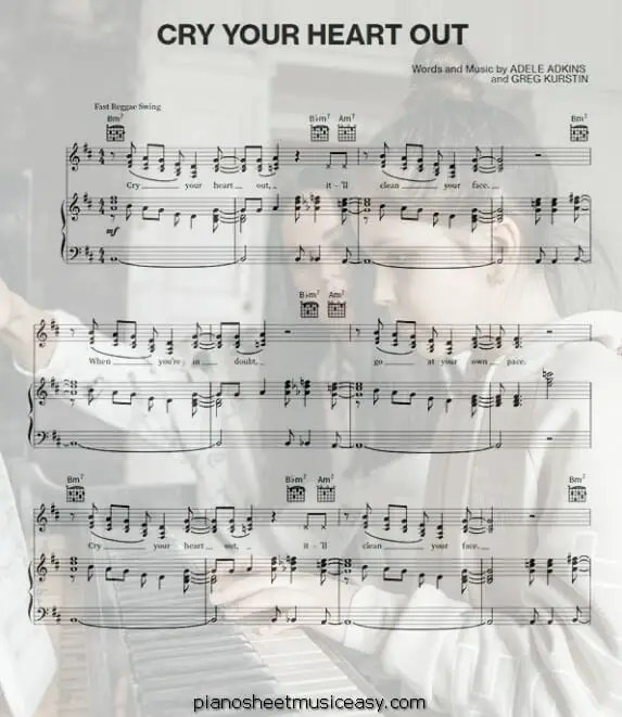 cry your heart out printable free sheet music for piano 