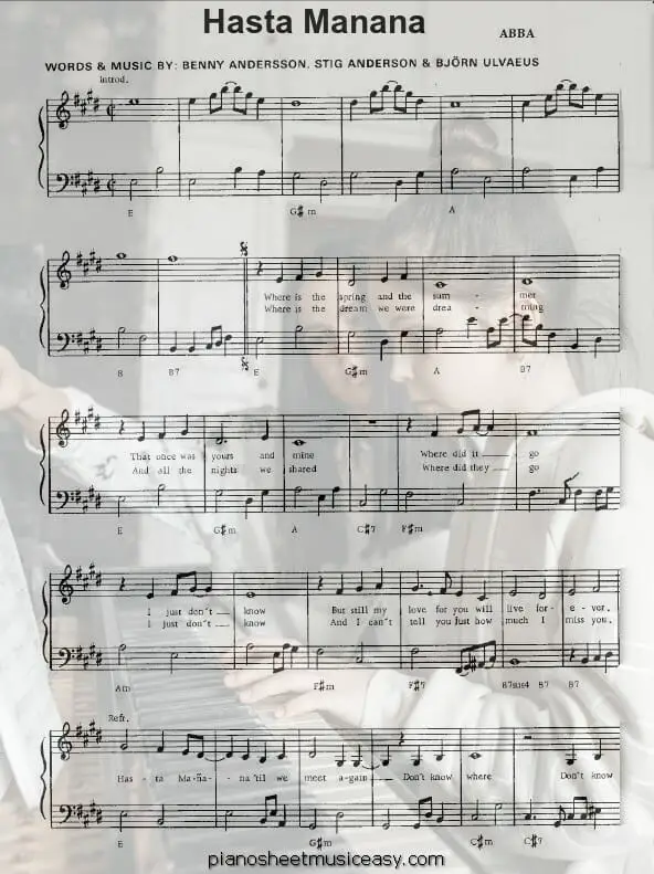 hasta-manana-sheet-music PDF