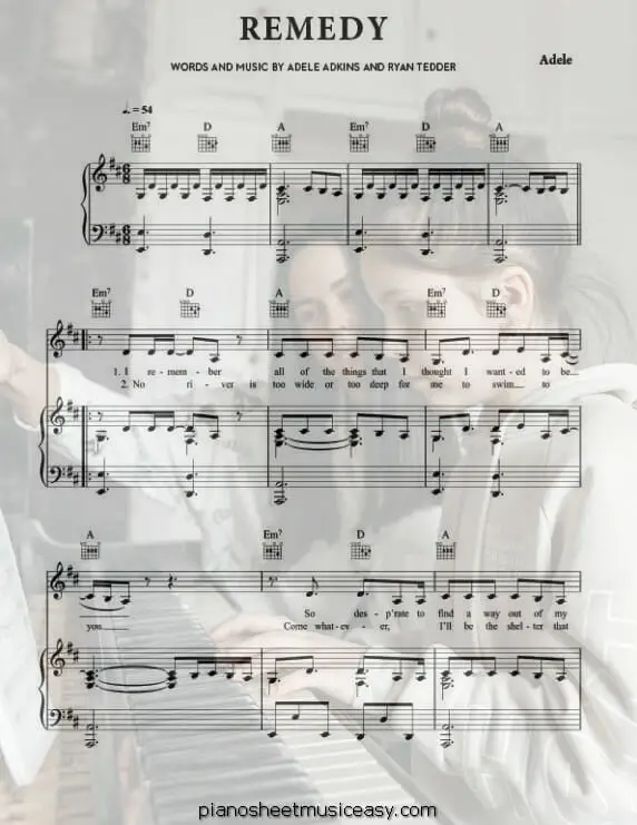 remedy printable free sheet music for piano 