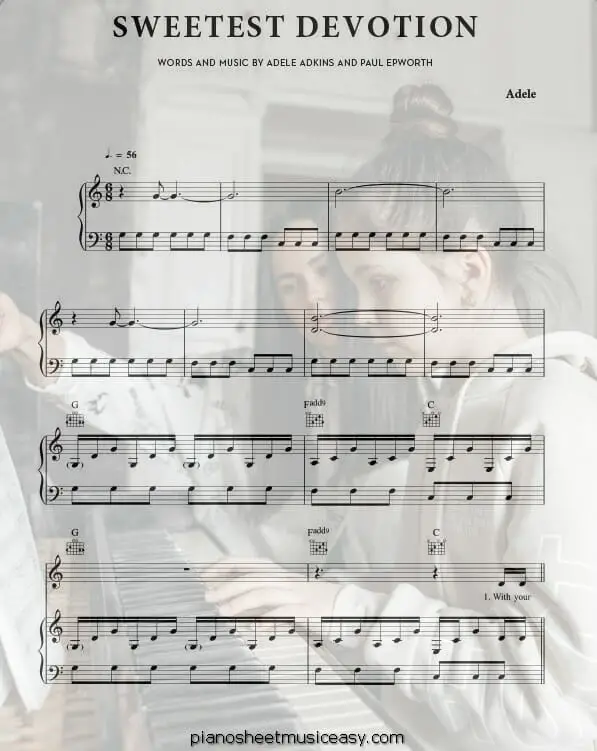 Sweetest devotion sheet music pdf