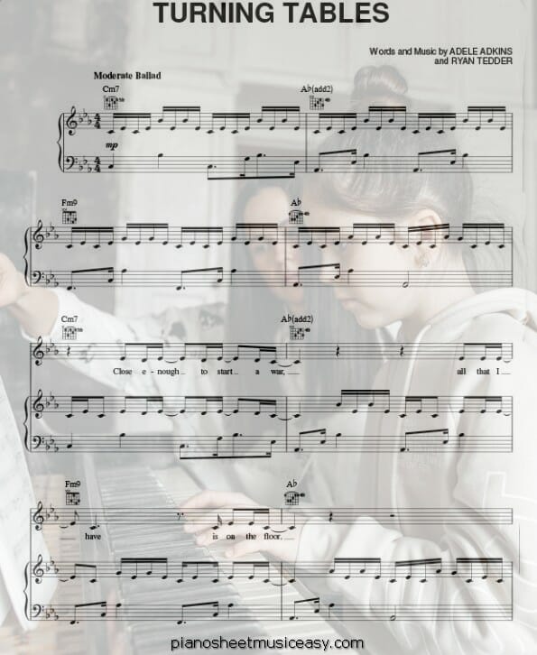 turning tables printable free sheet music for piano 