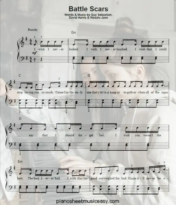 battle scars printable free sheet music for piano 
