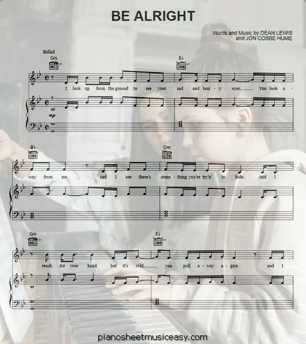 be alright printable free sheet music for piano 