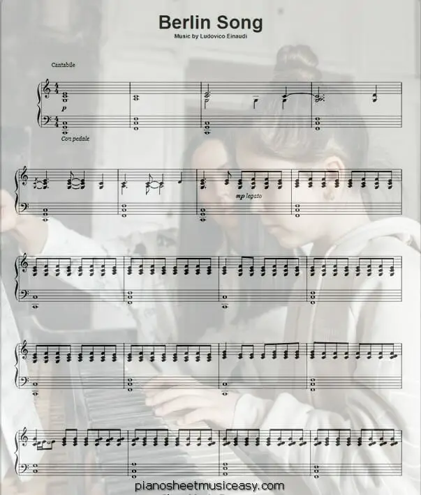 berlin song printable free sheet music for piano 