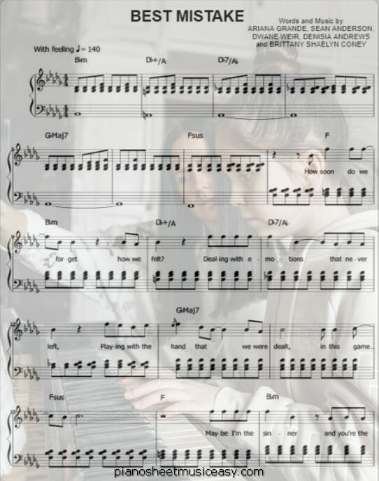 best mistake printable free sheet music for piano 