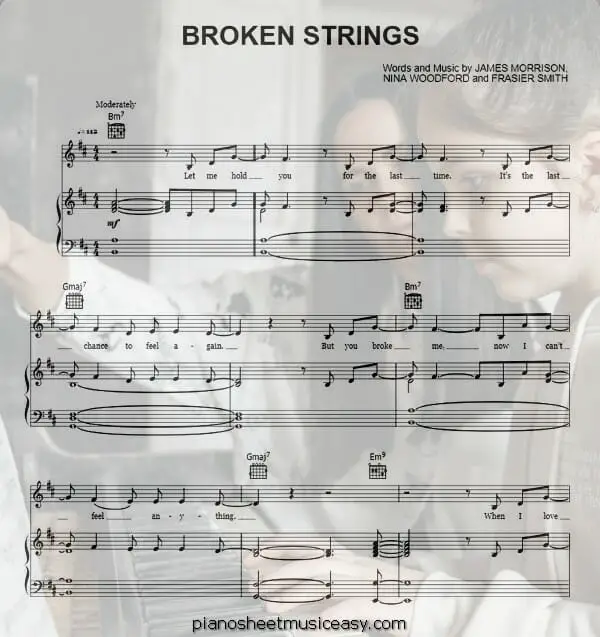 broken strings printable free sheet music for piano 