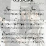 californication sheet music pdf