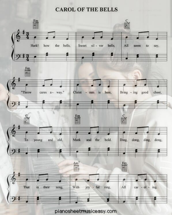 Carol Of The Bells Sheet Music E Minor