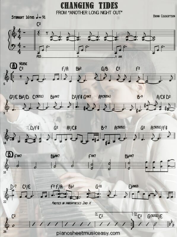 changing tides printable free sheet music for piano 