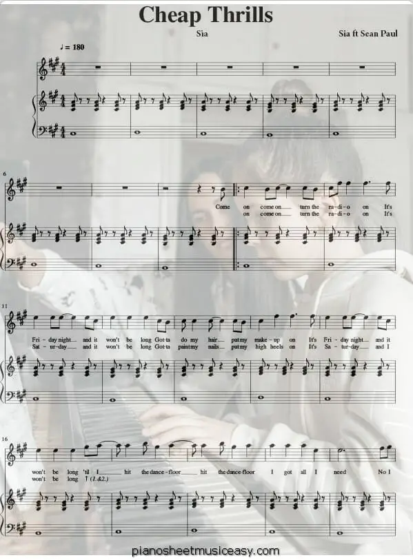 cheap thrills printable free sheet music for piano 