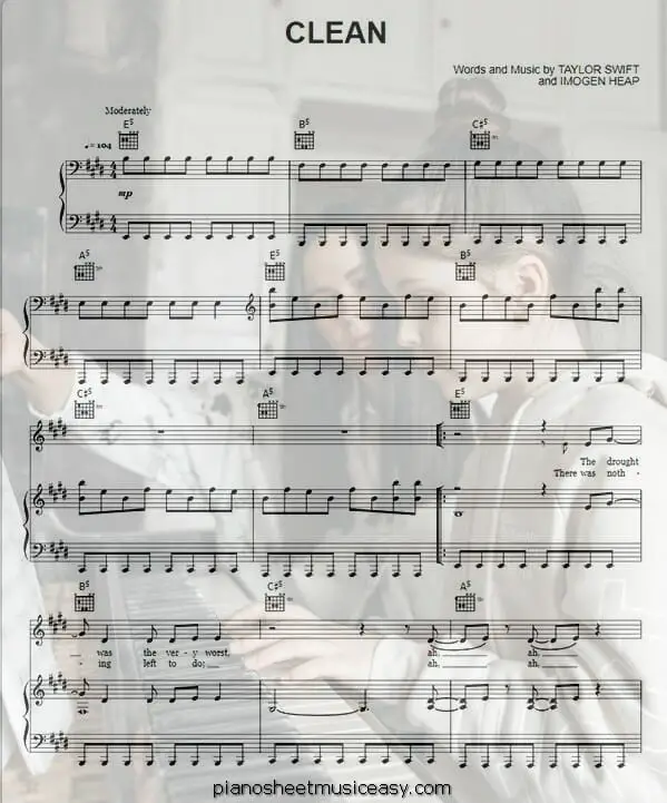clean printable free sheet music for piano 