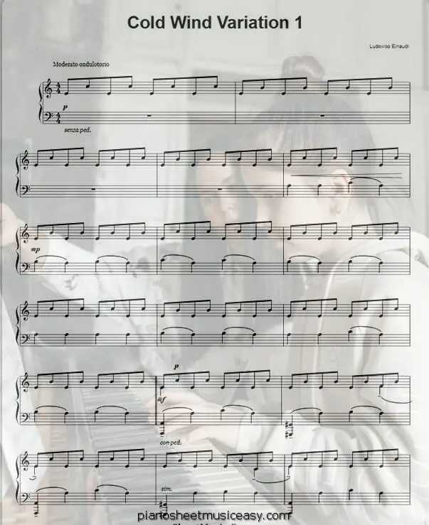 cold wind printable free sheet music for piano 