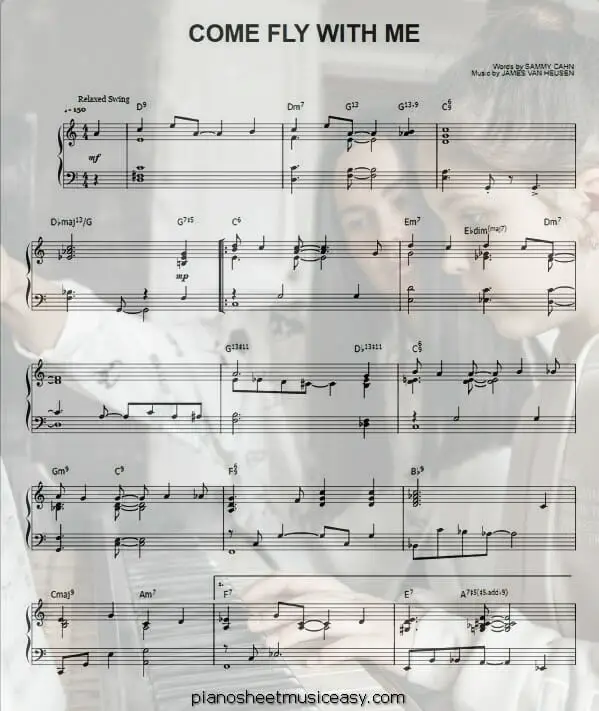 come fly with me sheet music pdf