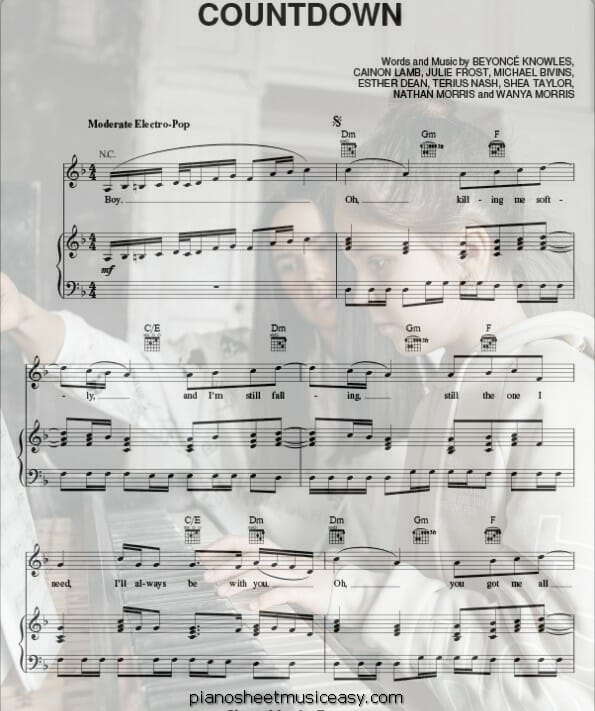 countdown printable free sheet music for piano 