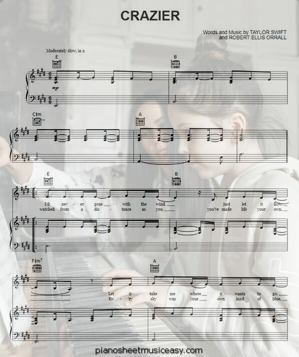 crazier printable free sheet music for piano 
