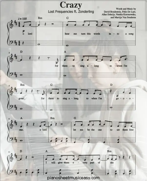 crazy printable free sheet music for piano 