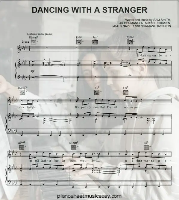 dancing with a stranger printable free sheet music for piano 