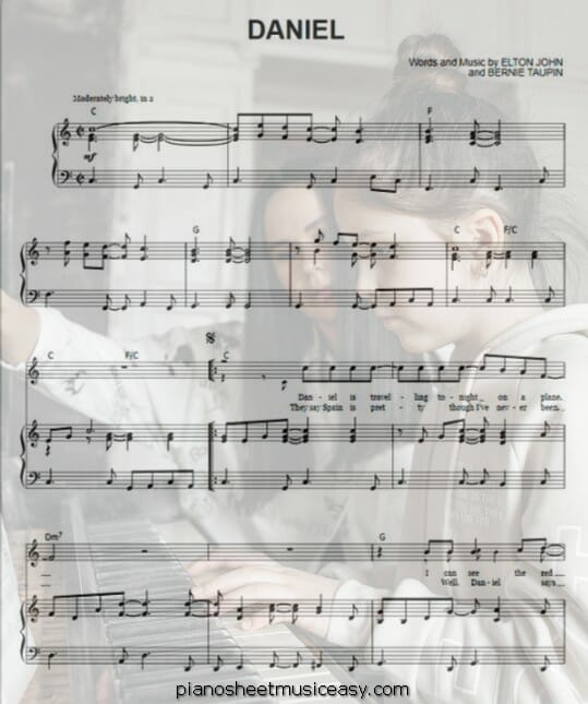 daniel printable free sheet music for piano 