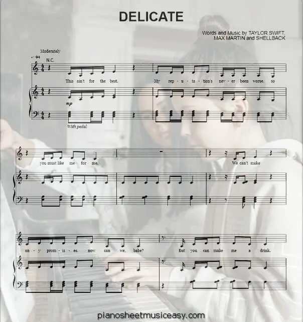 delicate printable free sheet music for piano 