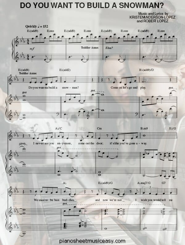 do you want to build snowman printable free sheet music for piano 