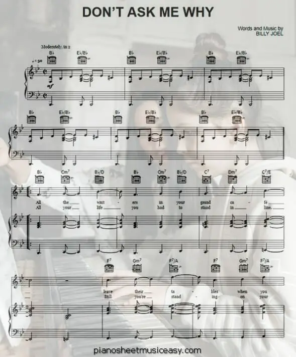 dont ask me why printable free sheet music for piano 